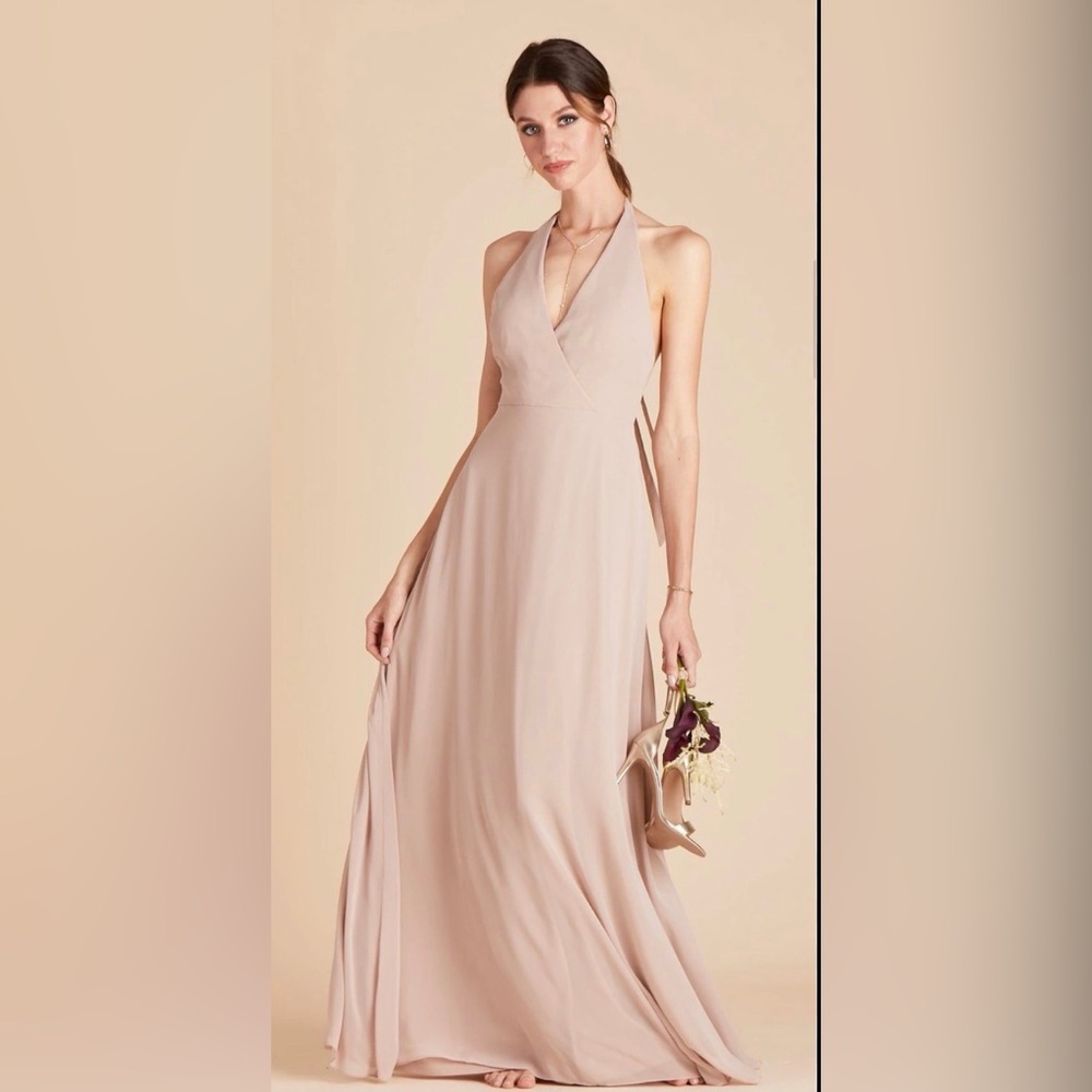 Birdy Grey MONI Convertible Dress Chiffon Taupe Large NEW NWT BRIDESMAID WEDDING